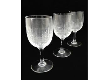 Set  Of 3 Baccarat Red Wine Glasses