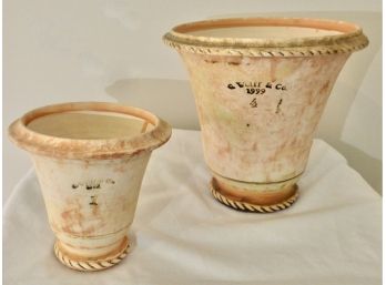 Set Of 2 Clay Planters