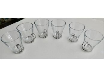Set Of 6 Vitrosax Glass Coffee Mugs