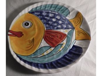 Round Ceramic Fish Plate