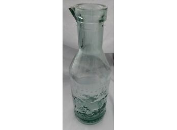 Aqua Glass Bottle With Lettering
