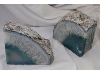 Set Of 2 Geode Bookends