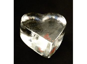 Heart-shaped Glass Paperweight