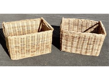 Set Of 2 Large Wicker Baskets