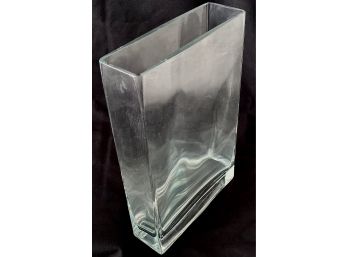 Tall Rectangular Glass Block Vase