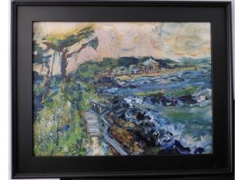 Oil Painting Prout's Neck Maine By L. Proctor