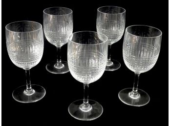 Set Of 5 Baccarat Water Glasses