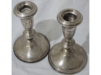 Pair - Empire Sterling Silver Candlesticks