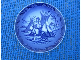ROYAL COPENHAGEN THE MOTHERS DAY PLATE NATIVE LOVE CALL 1989 COLLECTIBLE