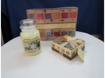 Group Of Candles And Soaps