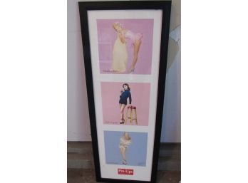 Framed Pin Up Girls Picture Signed