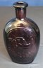 Vintage Embossed General Washington & Eagle Glass Bottle Amethyst