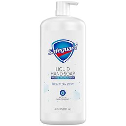 Safeguard Liquid Hand Soap, Micellar Deep Cleansing, Fresh Clean Scent (40 Oz.) 2 Bottles
