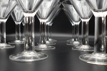 Set Of 12 Vintage Crystal Martini Glasses