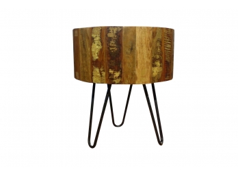 Rustic Wooden End Table