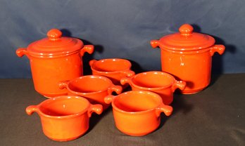 Fire Red Bowls And Containers