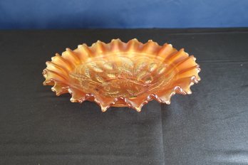 Carnival Orange Glass Candy Dish