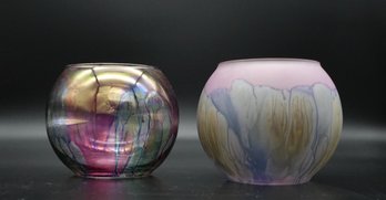 Glossy & Frosted Satin Rainbow Nouveau Art Glass Co. Reuven