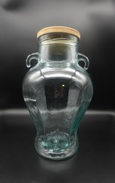 Vintage 1950s Greek Glass Olive Jar