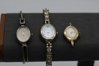 Elegant Trio Of Vintage Watches: Amitron Quartz, Persona Quartz, And Capital 17 Jewel