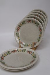 Elegant Set Of 7 Wedgwood 'Quince' Oven-to-Table Dinner Plates - Classic English Charm