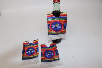 Vibrant Corona Beer Poncho Cover - Colorful Party Drink Accessory