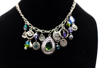Enchanting Bohemian Charm Statement Necklace With Multicolor Gems