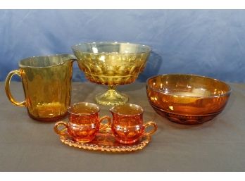 Vintage Amber Glass Collection