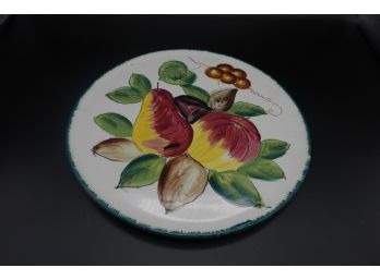 Vintage 11' Italian Hand Painted Fruit Ceramic Serving Platter