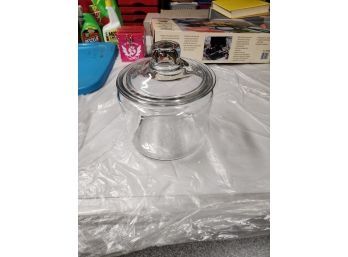 Glass Cookie/Candy Jar Clean And New