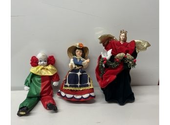Antique Christmas Ornament, Clown, International Doll