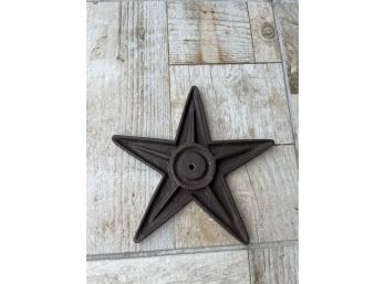 Antique Cast Iron Texas Star Primitive Brick Anchor