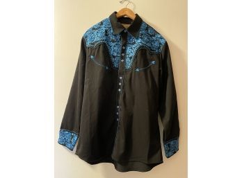 NEW Embroidered Floral Long Sleeve Button Down
