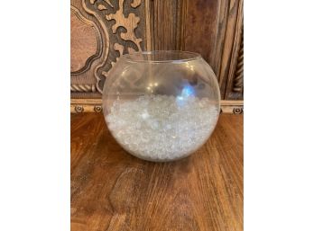 Fish Bowl With Glass Marbles