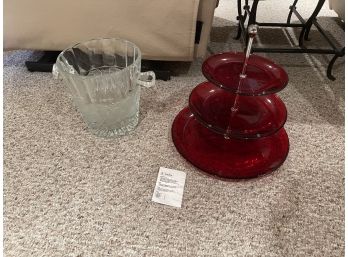 Dessert Stand And Ice Bucket