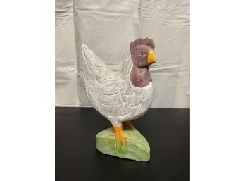 Vintage Wood Painted Chicken