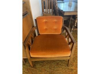 Vintage MCM Mid Century Burnt Orange Lounge Side Chair