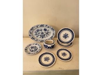 Vintage Blue White Pottery