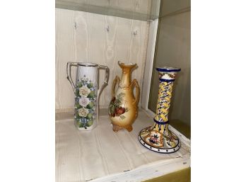Vintage Vases & Candle Stick Holder
