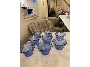 Vintage Cobalt Blue Sundae Bowls