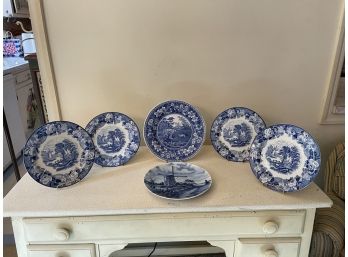 Vintage Cobalt Blue & White Dishes