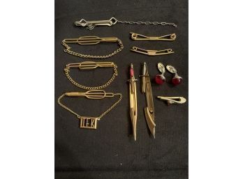Vintage Swank Tie Chains , Monogram IEk