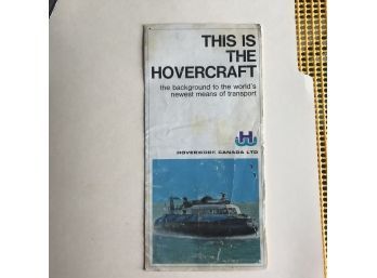 Hovercraft Pamphlet 1968- Canada - See Photos