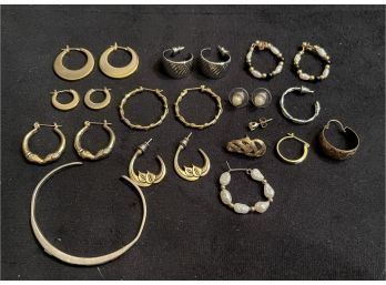 Vintage Earrings, Bracelet And Pin