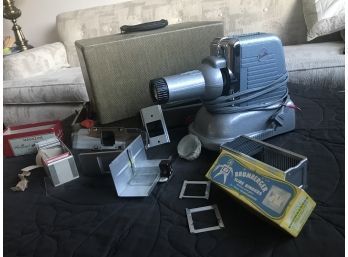 Viewlex Projector With Extras , Airequipt, Brumberger Binders,