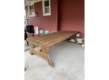 Custom Made Wood Patio Table