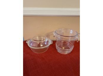 Murano Glass Ice Bucket, Pyrex Bakeware
