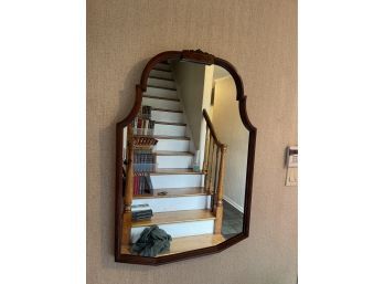 Antique Wood Mirror - Heavy!