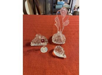 Antique Perfume Bottles And Glass Statues