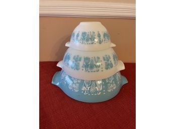 Vintage Pyrex Butterprint Cinderella Amish Bowls